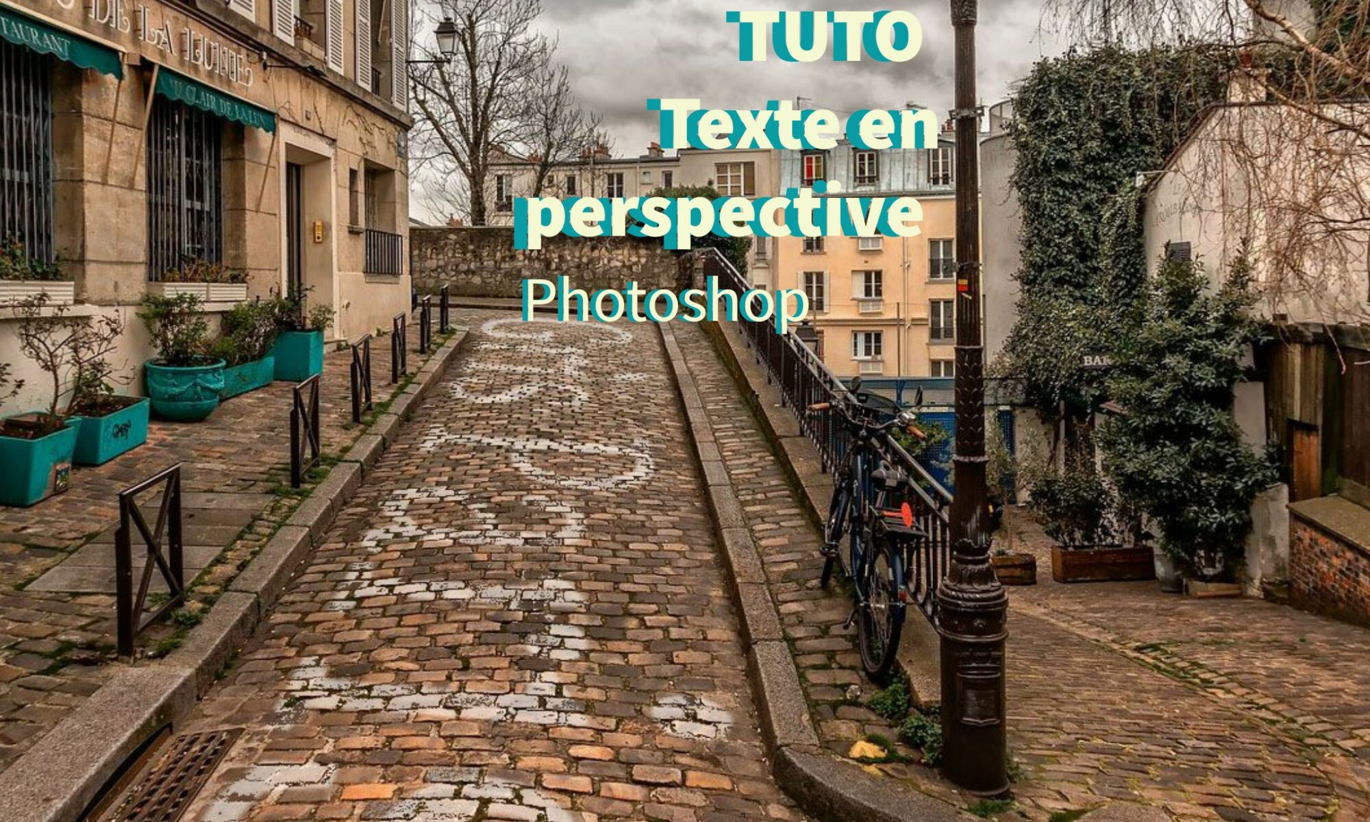 Tutoriel photoshop texte perspective