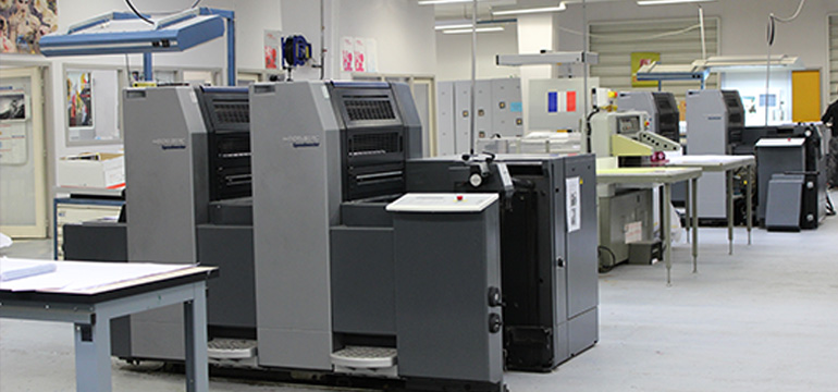 Atelier produits imprimés : Presses offset 